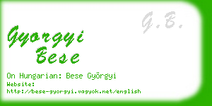 gyorgyi bese business card